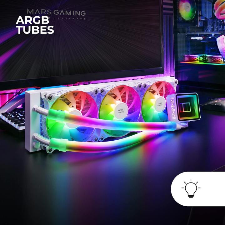 Immagine prodotto Mars Gaming Kit Watercooling Aio Ml-Ultra RGB - 360mm (Blanc)