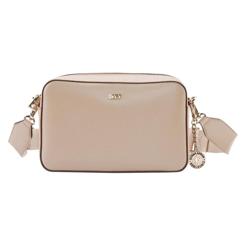 Dkny, Damen, Handtasche, Leder Umhängetasche Umhängetasche Bryant Park Kamera Tasche Lt Khaki Beige, Beige, Braun