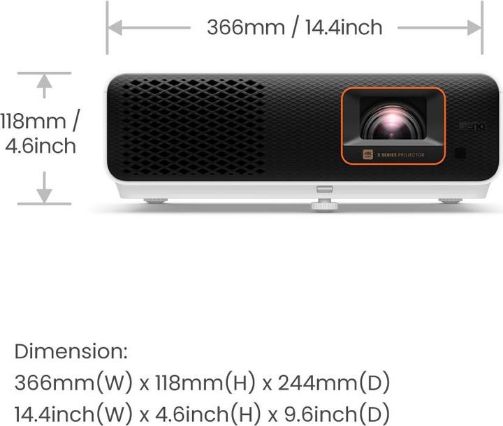 Actual product image BenQ X500i (4K, 2200 lm, 0.69 - 0.83:1)