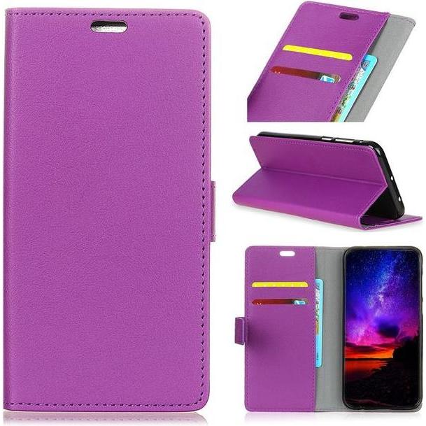 MU Classic Classic III Leder Bookcover Series (Motorola One), Smartphone Hülle, Violett