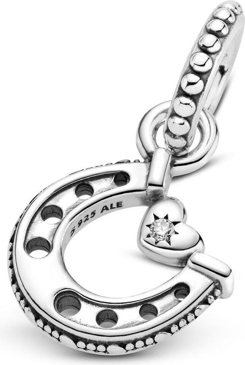Actual product image Pandora Horseshoe and Heart (Silver 925, Stone)