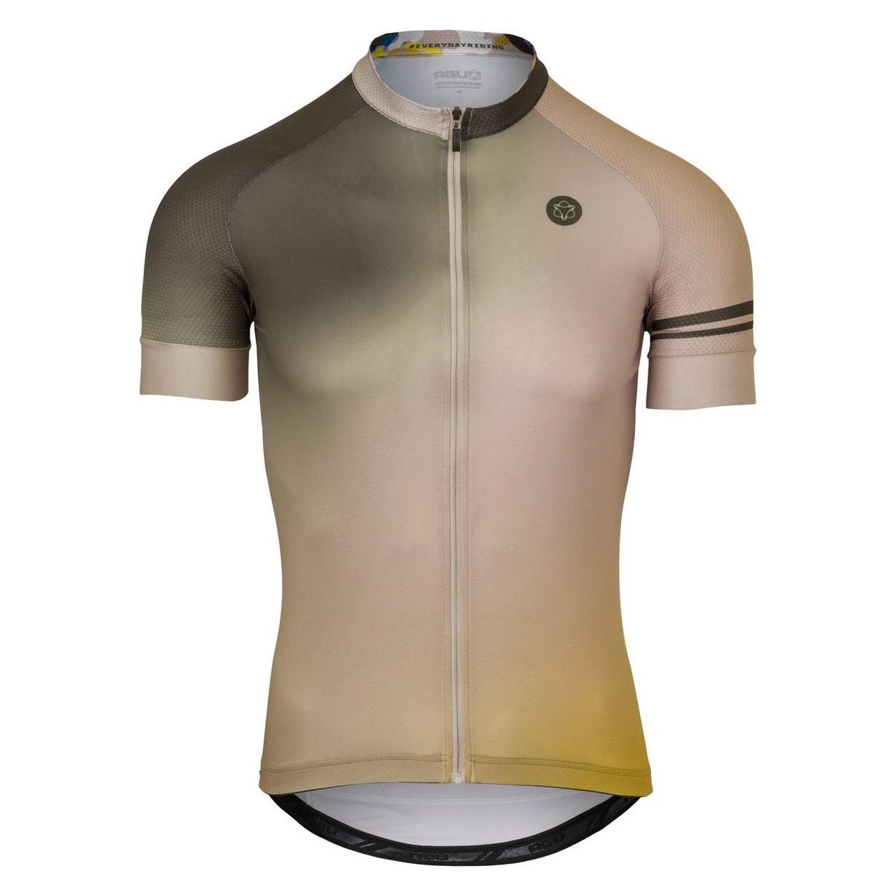 Agu, Mannen, Wielertruien, Gradient Fietsshirt Trend Heren - Gardening - M (M), Groen, M