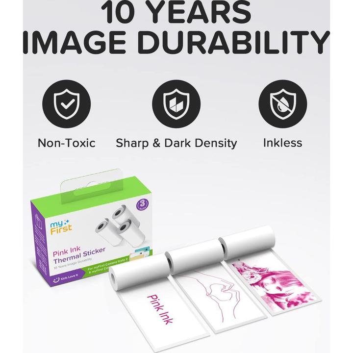 Produktbild myFirst Thermal Sticker White with Pink Ink