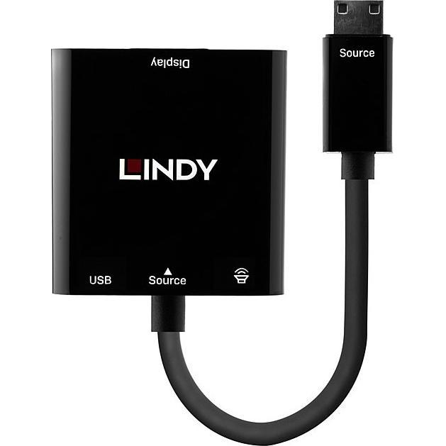 Thumbnail - Lindy mini HDMI (Typ C) — VGA 3.5mm USB Micro-B (0.10 m, HDMI, VGA), Video Kabel