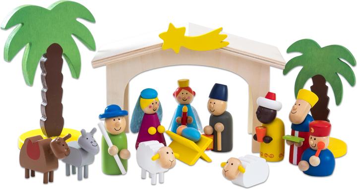 Actual product image Wooden Christmas crib