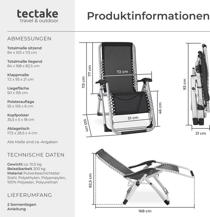 Image du produit tectake Cloud - Lot de 2 (103 cm)