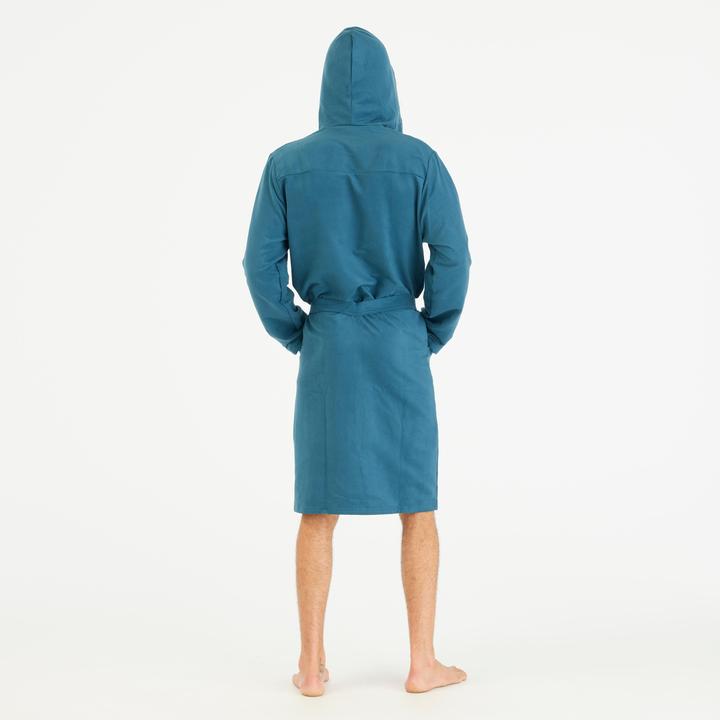 Image du produit Nabaiji Hommes microfibre compact hooded bathrobe in duck blue (XL)