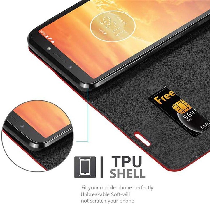 Produktbild Cadorabo Book Invisible Magnet Cover (Motorola Moto E5 Play)