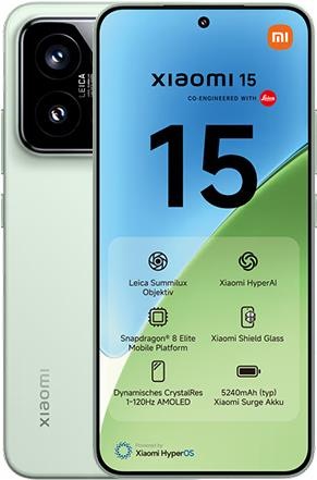 Produktbild Xiaomi 15 (512 GB, Green, 6.36", Dual SIM, 50 Mpx, 5G)