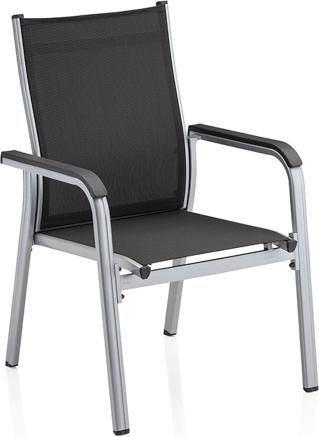 Kettler Basic Plus Stacking Chair disassembled aluminium/outdoor fabric