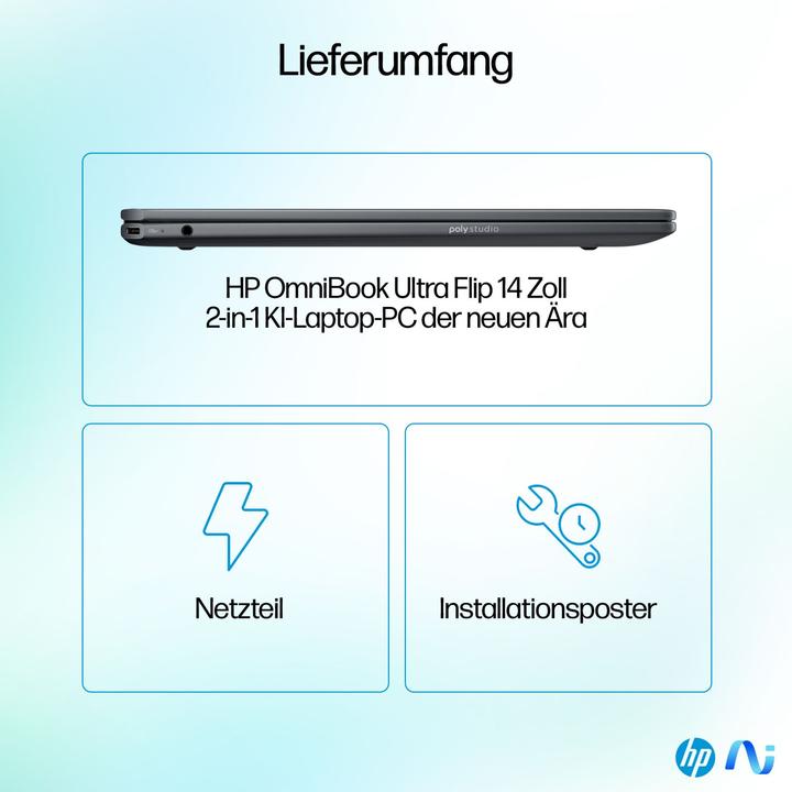 Image du produit HP OmniBook Ultra Flip 14-fh0091ng (14", 1000 Go, 32 Go, DE, Intel Core Ultra 9 285)