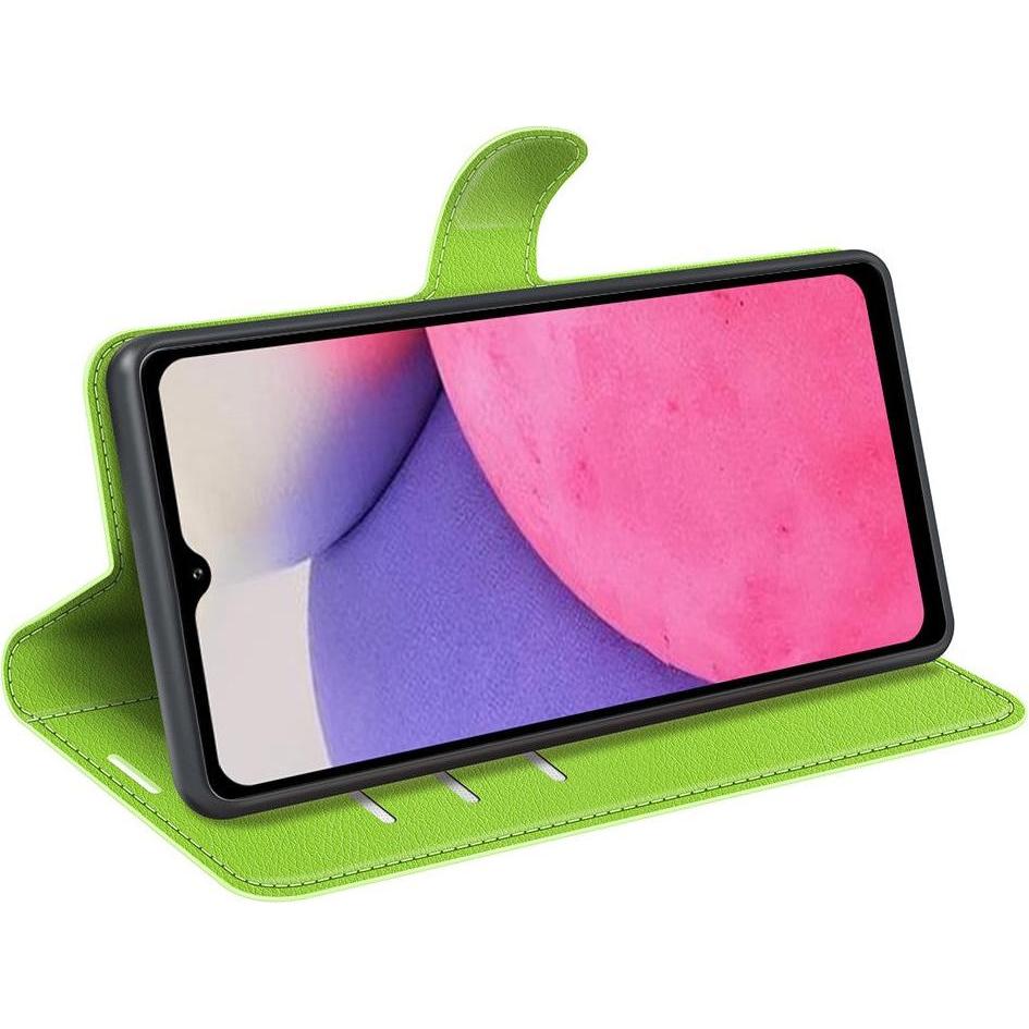 Thumbnail - Cover-Discount Galaxy A33 5G - Leder Etui Hülle grün (Samsung Galaxy A33 5G), Smartphone Hülle, Grün