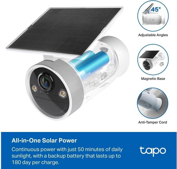 Produktbild TP-Link Netzwerkkamera Tapo C465 4K Solar mit Akku und (3840 x 2160 Pixels)