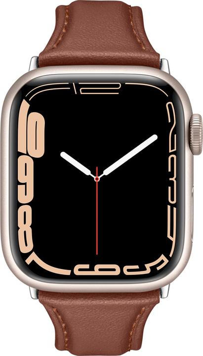 Immagine prodotto Spigen Kajuk Cinturino in pelle per Apple Watch 4/5/6/7/8 / SE 40/41 mm marrone (38 mm, 40 mm, 41 mm, Vera pelle)