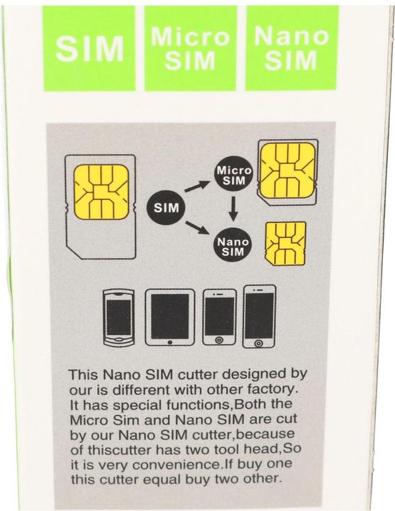 Produktbild AccuCell Stanzer für SIM-Karten auf Micro-SIM, Nano-SIM inkl. Adapter