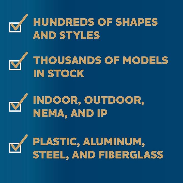 Actual product image Bud Industries NBA-10142 Stijl A Kunststof Binnen Doos, Outdoor, Opaque, 1