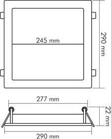 Actual product image Nobile LED panel (2180 lm)