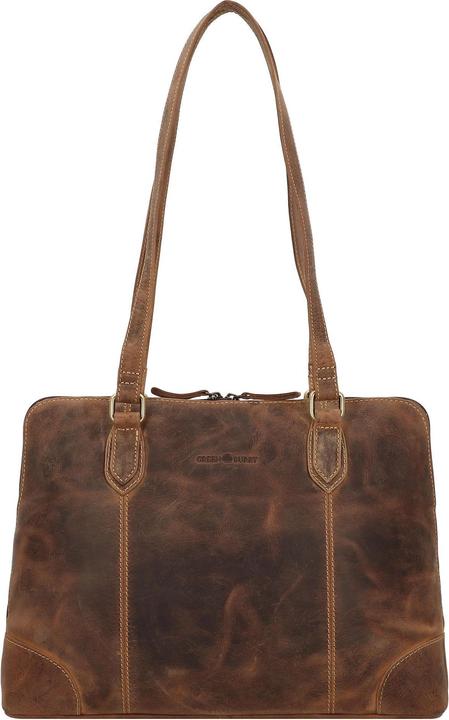Greenburry Vintage Shopper Tasche Leder 37 cm Laptopfach (11 l)