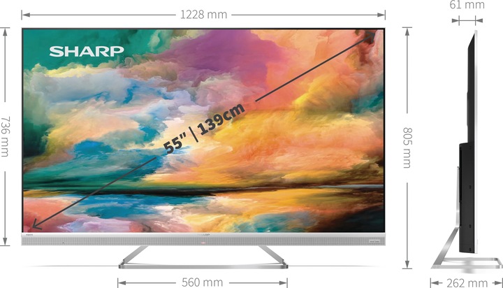 Sharp 55EQ4EA (55", EQ4, QLED, 4K, 2022)