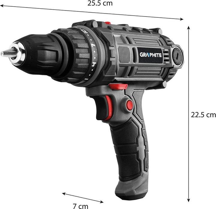 Image du produit Graphite 300 W vis de forage réseau, pince automatique 10 mm, coffret