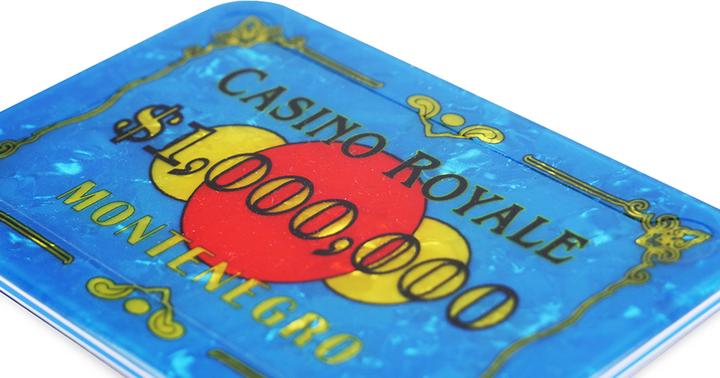 Actual product image Blomm & Berger Casino Royale $1 million plaque (poker plaque, light blue)