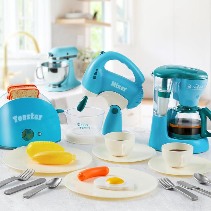 Image du produit Activity Board Küchenzubehörset für Kinder, Spielzeug für die Küche, Kaffeemaschine, Mixer, Toaster mit