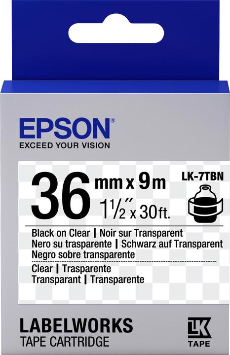 Epson Cassette D'étiquettes Lk-7tbn (3.60 cm)