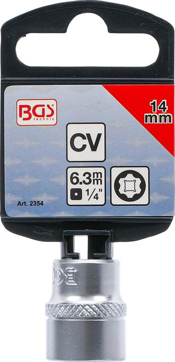Actual product image BGS Socket, Super Lock 6.3 mm (1/4") Drive 14 mm (14 mm)