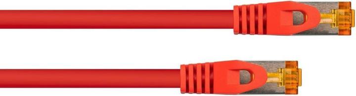 Produktbild Varia Cat.7 Patchkabel TPE rot 0,15m – S/FTP, 10Gbit, reines Kupfer (S/FTP, CAT7, 0.15 m)