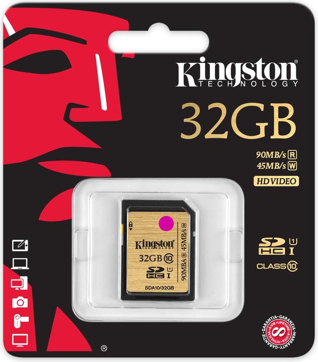 Actual product image Kingston SDHC Ultimate, UHS-I (32 GB, SDHC, UHS-I, UHS-II)