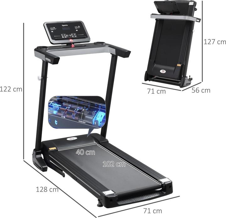Actual product image Homcom Folding treadmill