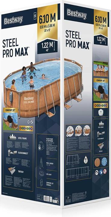 Actual product image Bestway Pool Power Steel Comfort Jet Series Set 610 x 366 x 122 cm