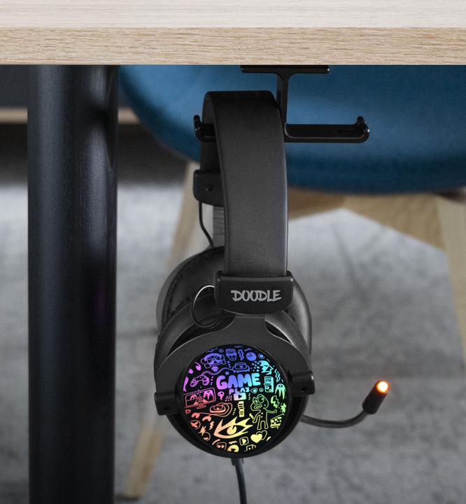 Actual product image Connect IT Słuchawki Doodle RGB Czarne (CHP-6501-BK) (Cable)