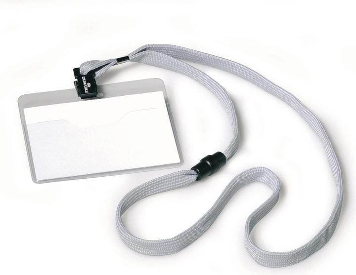 Durable Name badge with textile ribbon