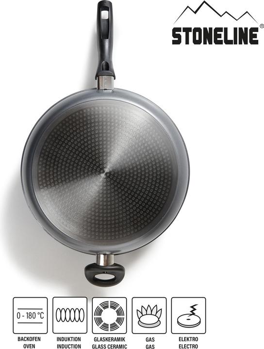 Actual product image Stoneline Frying pan 32 cm, cast aluminium non-stick coated pan, oven & induction suitable (Frying pan, Cast aluminium, 32 x 10 cm)