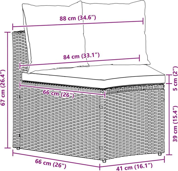 Produktbild vidaXL Gartensofa