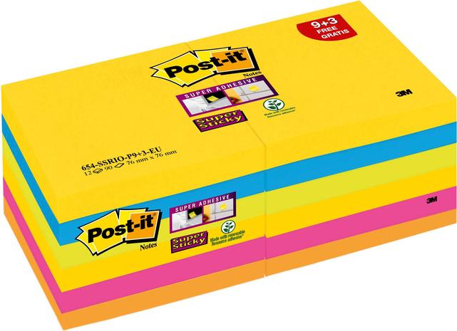 Produktbild Post-it Super Sticky Carnival (76 x 76 mm)