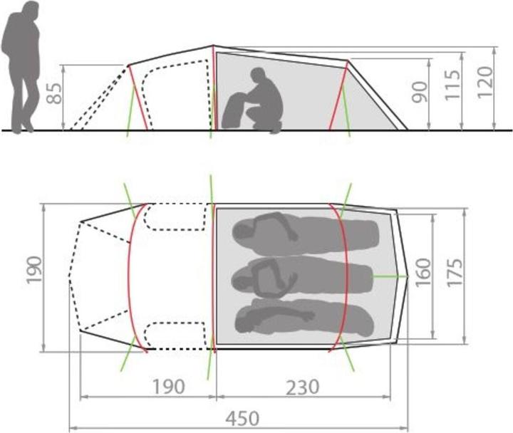 Produktbild Vaude Allround Ferret XT 3P (Tunnelzelt, 4.26 kg, 3 Personen)