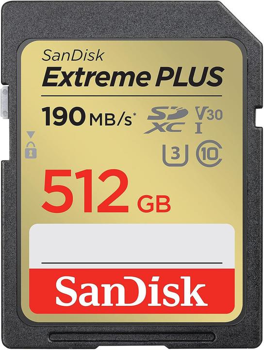 Produktbild SanDisk Extreme PLUS SDXC /s UHS-I (512 GB, SDXC, UHS-I)