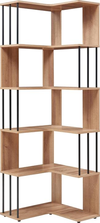 Produktbild En.Casa Eckregal Afrel 160x54x54 cm Eicheoptik (54 x 54 x 18 cm)