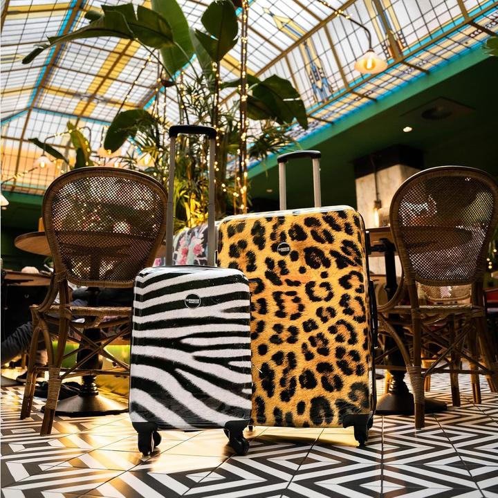 Actual product image Princess Traveler Animal Print - Travel suitcase â € “Leopard - Medium - 66cm - Double wheels (107 l)