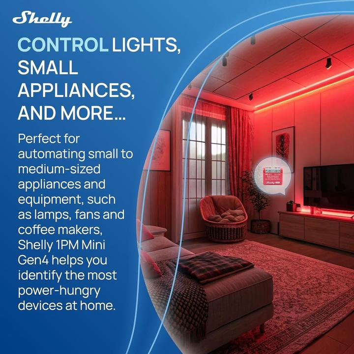 Actual product image Shelly 1PM Mini Gen4 (Switch actuator)