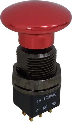 Image du produit RND Components Interrupteur étanche push-pull, 2 contacts inverseurs, bouton ON-(ON) ()%3, IP67, plaquettes à