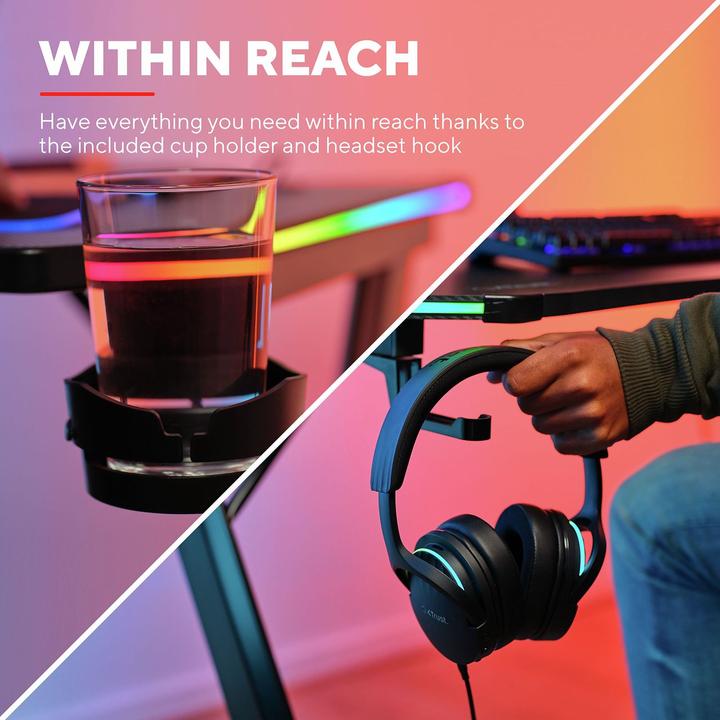 Produktbild Trust GXT 709 Luminus Gaming LED-Schreibtisch