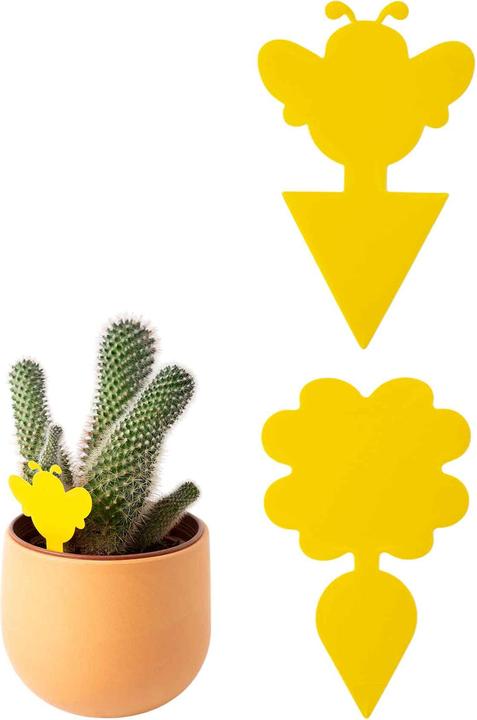 Werkstein Fruchtfliegen Falle Gelbsticker Trauermücken Klebefalle für Blumentopf 60er Set