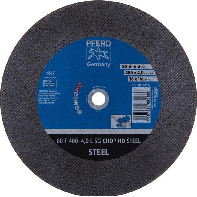 Pferd, Sägeblatt, CHOPSAW stat. Trennscheiben 80 T 400-4,0 L SG CHOP HD STEEL/25,4