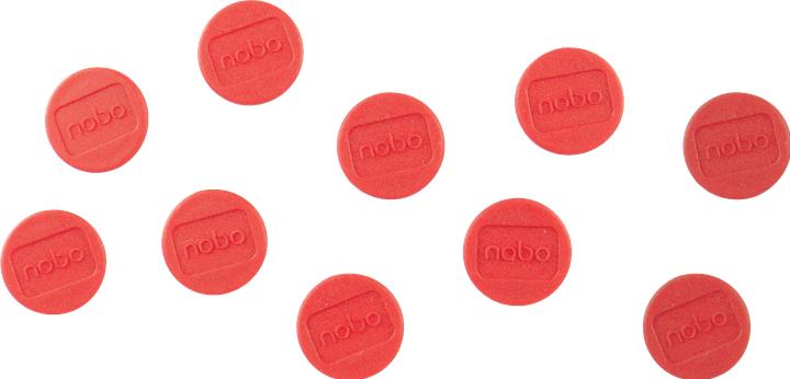 Actual product image Nobo Magnet round 24mm 1915293 red 10 pieces (10 x)
