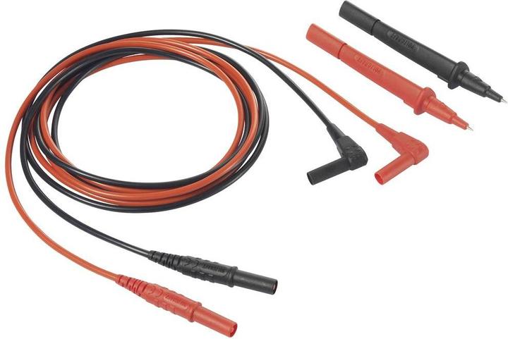 Voltcraft VC801 Test lead (plug 4 mm - test probe) 1.5 m Black-Red 1 pc.