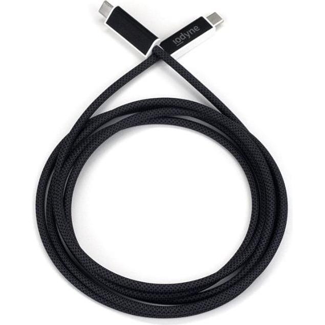 Iodyne 2m USB4 / Certified Thunderbolt 40 Gb/s Braided Cable - Black (2 m), Cavo USB