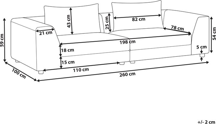 Produktbild Beliani Lermon (3-Sitzer)